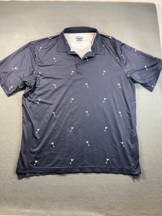 Straight Down Other - Multicolor Straight Down Golf Polo Shirt for Men, 2XL, Stylish Performance